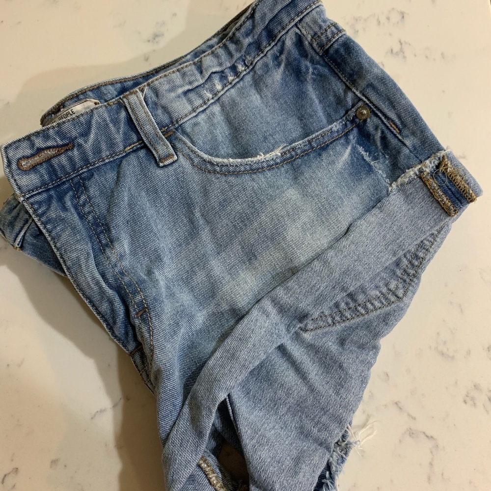 Free People Distressed Booty Shorts